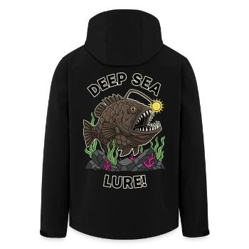 Abyssal Anglerfish Deep Sea Lure Humour - Men’s Recycled Softshell Jacket by Stanley/Stella - black - Back - AI Model Male 185 light (185cm)