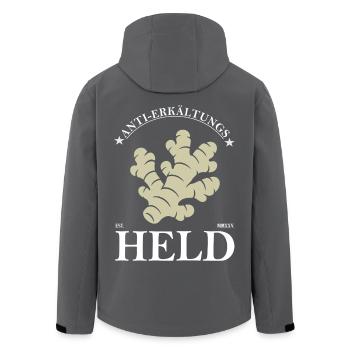 Ginger – Anti Cold Hero Design - Men’s Recycled Softshell Jacket by Stanley/Stella - black - Back - AI Model Male 185 light (185cm)