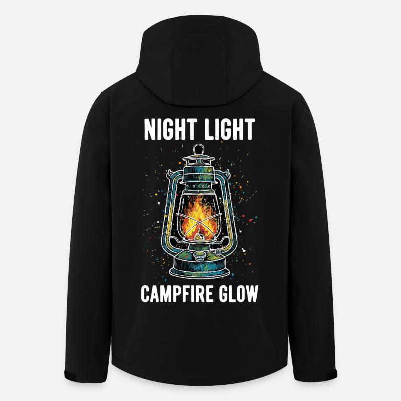 Night Light Campfire Glow Lantern - Men’s Recycled Softshell Jacket by Stanley/Stella - black