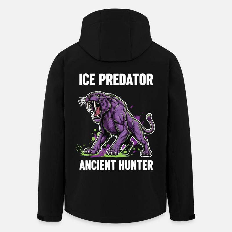 Smilodon-Räuber Uralter Jäger - Recycelte Männer Softshell-Jacke von Stanley/Stella - Schwarz