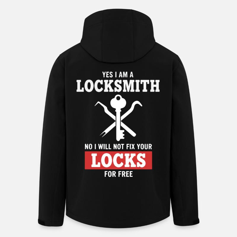 Humor Locksmith Repairs Not Locks - Men’s Recycled Softshell Jacket by Stanley/Stella - black