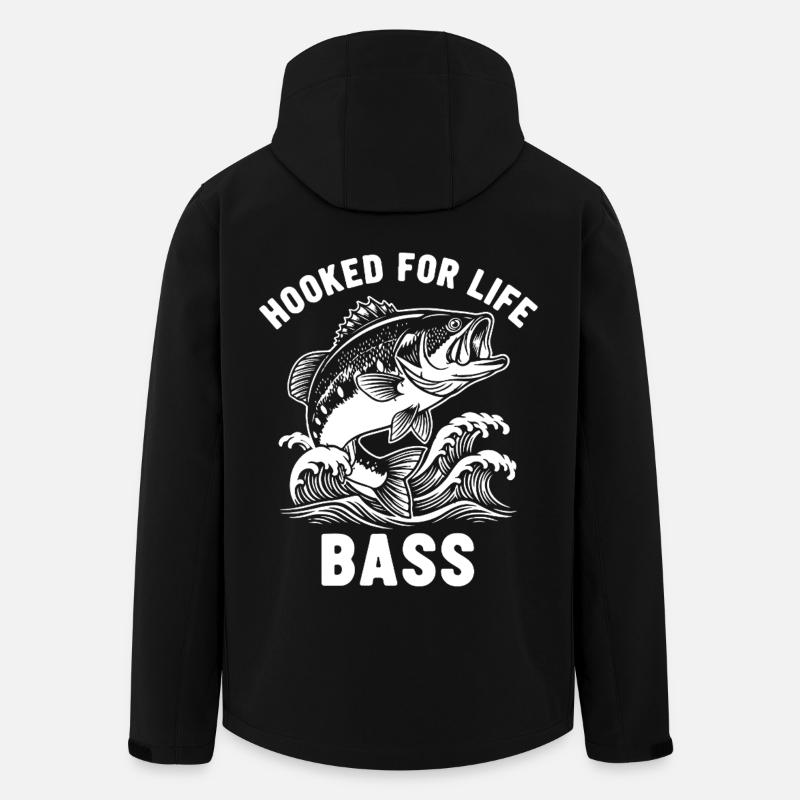 Passion Fishing River White Bar - Men’s Recycled Softshell Jacket by Stanley/Stella - black