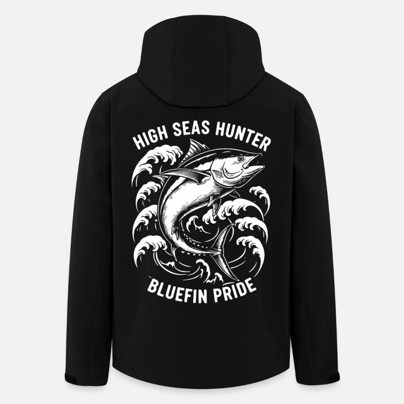 Seefischer Thunfisch-Blauflossenjäger - Recycelte Männer Softshell-Jacke von Stanley/Stella - Schwarz