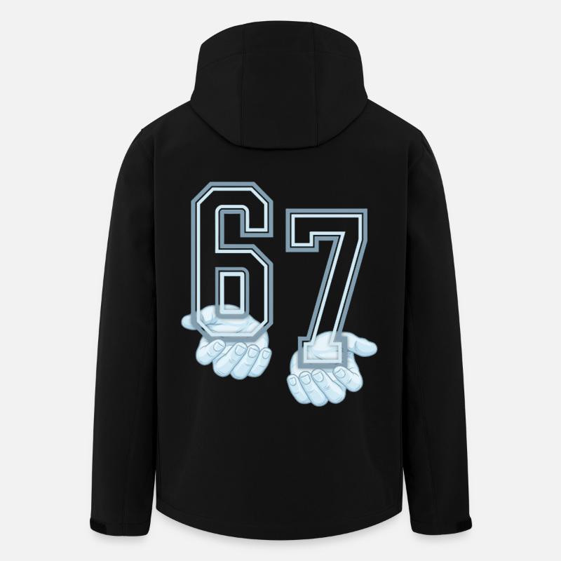 Six Seven 67 Meme - Veste softshell homme en polyester recyclé Stanley/Stella - noir