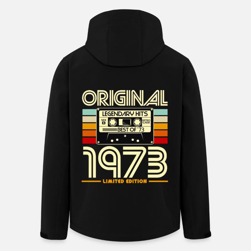 Original 1973 Cassette Rétro - Veste softshell homme en polyester recyclé Stanley/Stella - noir