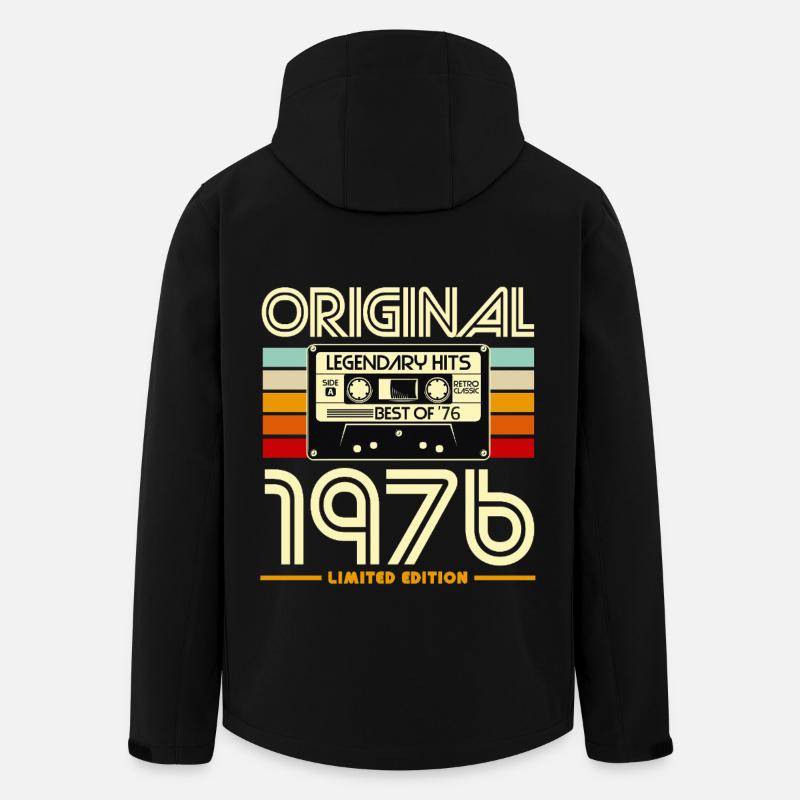 Original 1976 Retro Cassette - Veste softshell homme en polyester recyclé Stanley/Stella - noir