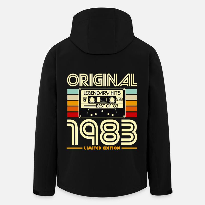 Cassette 1983 Édition Limitée Retro - Veste softshell homme en polyester recyclé Stanley/Stella - noir