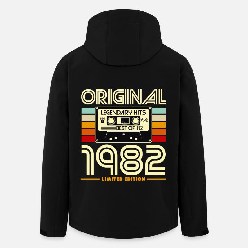 1982 Limited Edition Kassette - Recycelte Männer Softshell-Jacke von Stanley/Stella - Schwarz