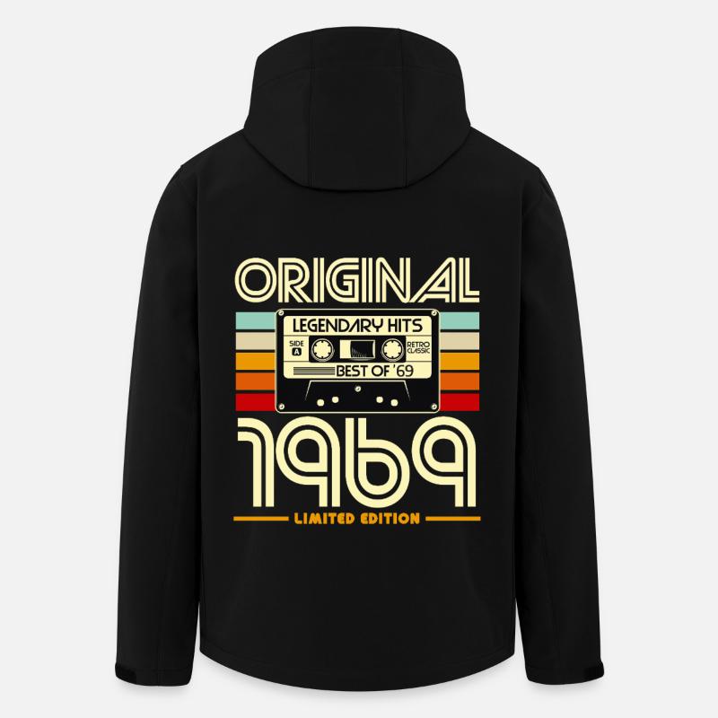 Original 1969 Retro Cassette - Veste softshell homme en polyester recyclé Stanley/Stella - noir