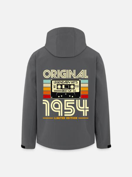 Original 1954 Cassette Retro - Men’s Recycled Softshell Jacket by Stanley/Stella - black