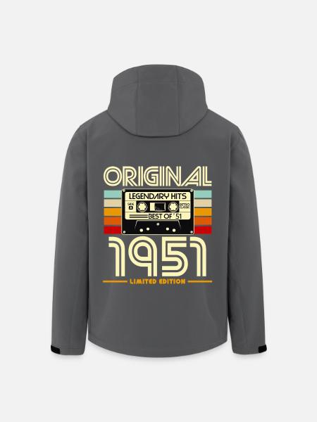 Original 1951 Limited Edition Cassette - Men’s Recycled Softshell Jacket by Stanley/Stella - black