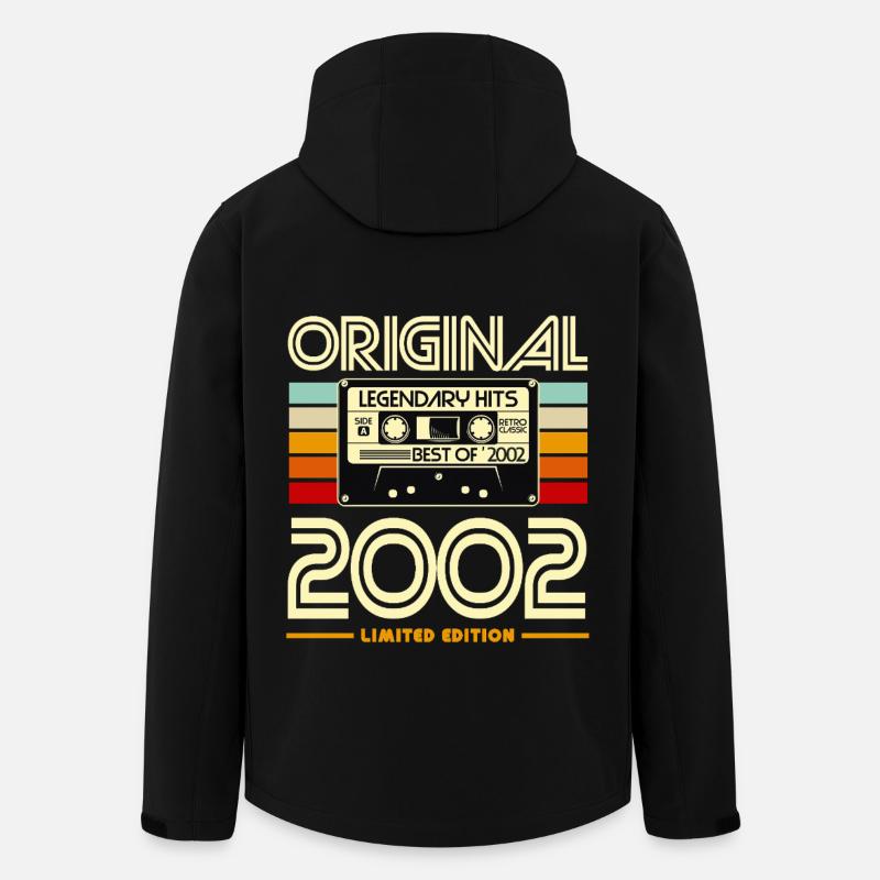 Original Retro Cassette 2002 - Men’s Recycled Softshell Jacket by Stanley/Stella - black
