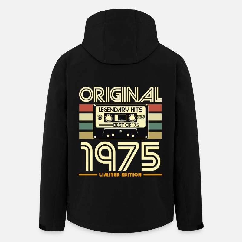 Original 1975 Retro Tape - Men’s Recycled Softshell Jacket by Stanley/Stella - black