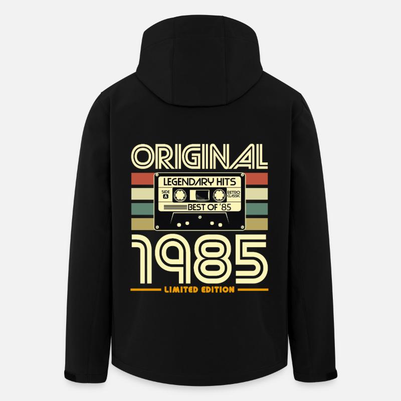 Original 1985 Retro Cassette - Veste softshell homme en polyester recyclé Stanley/Stella - noir