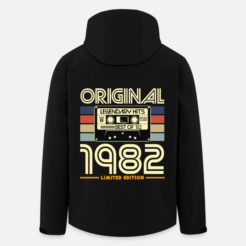 Original 1982 Edition limitée - Veste softshell homme en polyester recyclé Stanley/Stella - noir