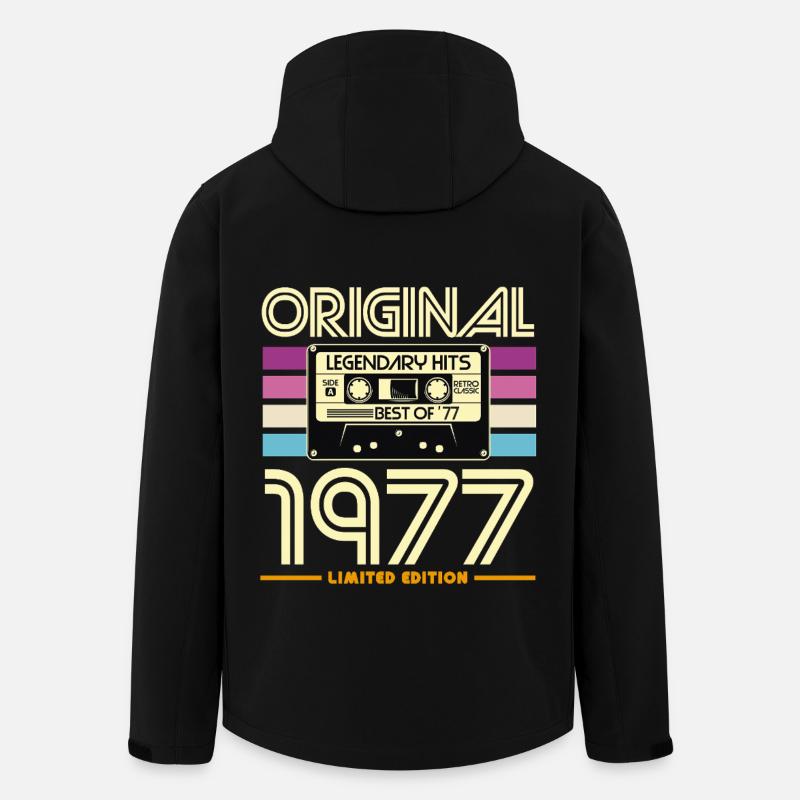 Original 1977 Cassette Rétro - Veste softshell homme en polyester recyclé Stanley/Stella - noir