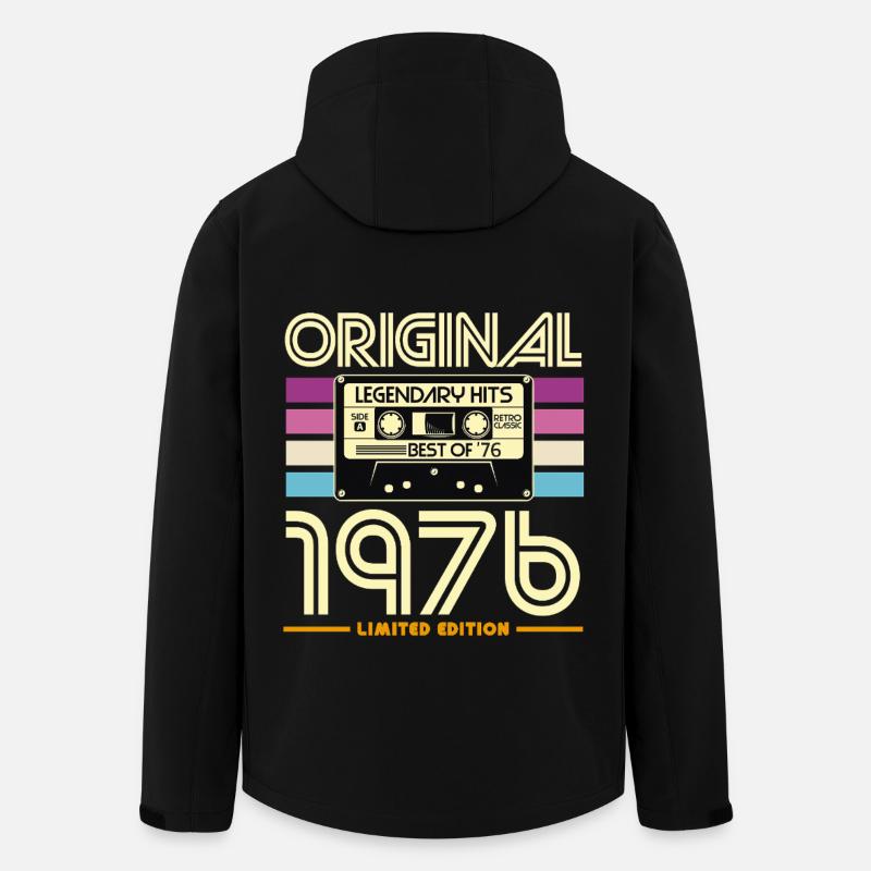 Cassette Retro 1976 Edition - Veste softshell homme en polyester recyclé Stanley/Stella - noir
