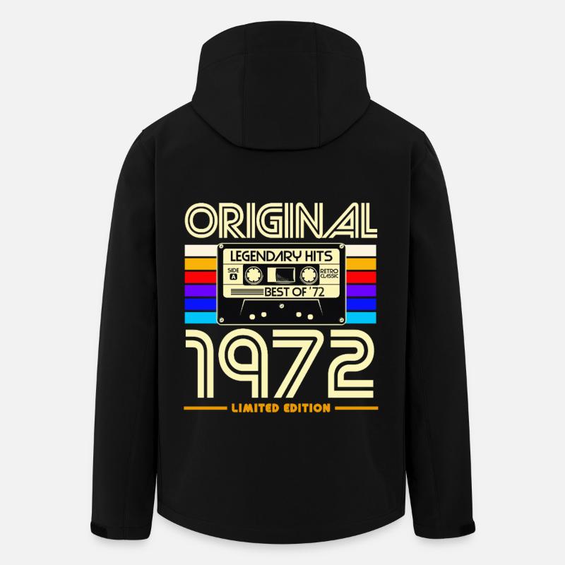 1972 limitierte Kassette - Recycelte Männer Softshell-Jacke von Stanley/Stella - Schwarz