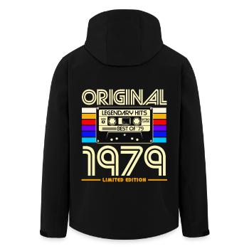 Original 1979 Edition Vintage - Veste softshell homme en polyester recyclé Stanley/Stella - noir - Dos - AI Model Male 185 light (185cm)