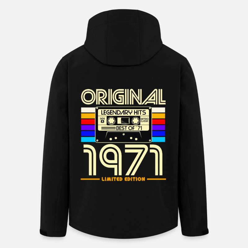 1971 Limited Edition Cassettes - Men’s Recycled Softshell Jacket by Stanley/Stella - black