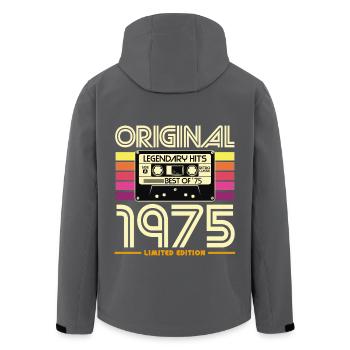 Original-Kassetten-Limited von 1975 - Recycelte Männer Softshell-Jacke von Stanley/Stella - Anthrazit - Hinten - AI Model Male 185 light (185cm)