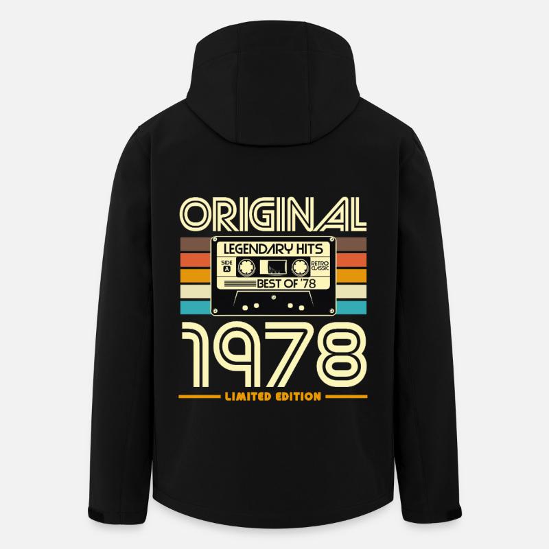 Limited Edition 1978 Retro Cassette - Men’s Recycled Softshell Jacket by Stanley/Stella - black