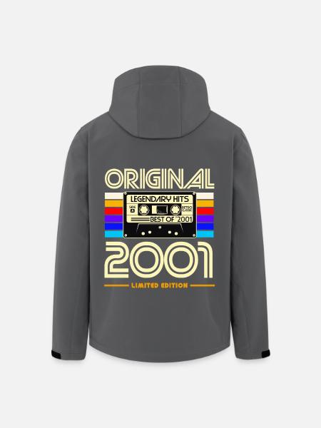 Original 2001 Cassette Limited Edition - Men’s Recycled Softshell Jacket by Stanley/Stella - black