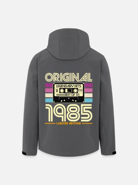 Original 1985 Cassette Retro Tee - Men’s Recycled Softshell Jacket by Stanley/Stella - black
