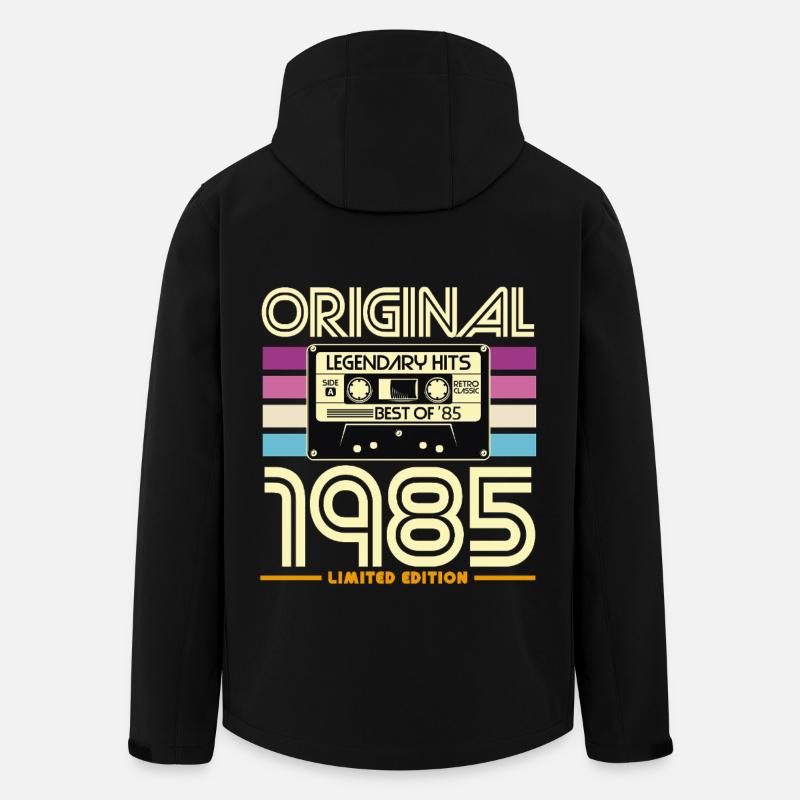 Original 1985 Cassette Retro Tee - Veste softshell homme en polyester recyclé Stanley/Stella - noir