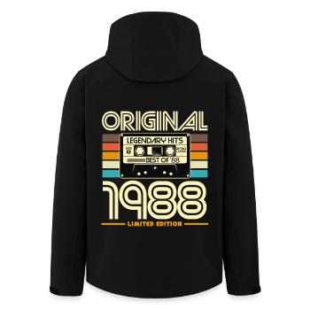 Originale Retro-Hits von 1988 - Recycelte Männer Softshell-Jacke von Stanley/Stella - Schwarz - Hinten - AI Model Male 185 light (185cm)