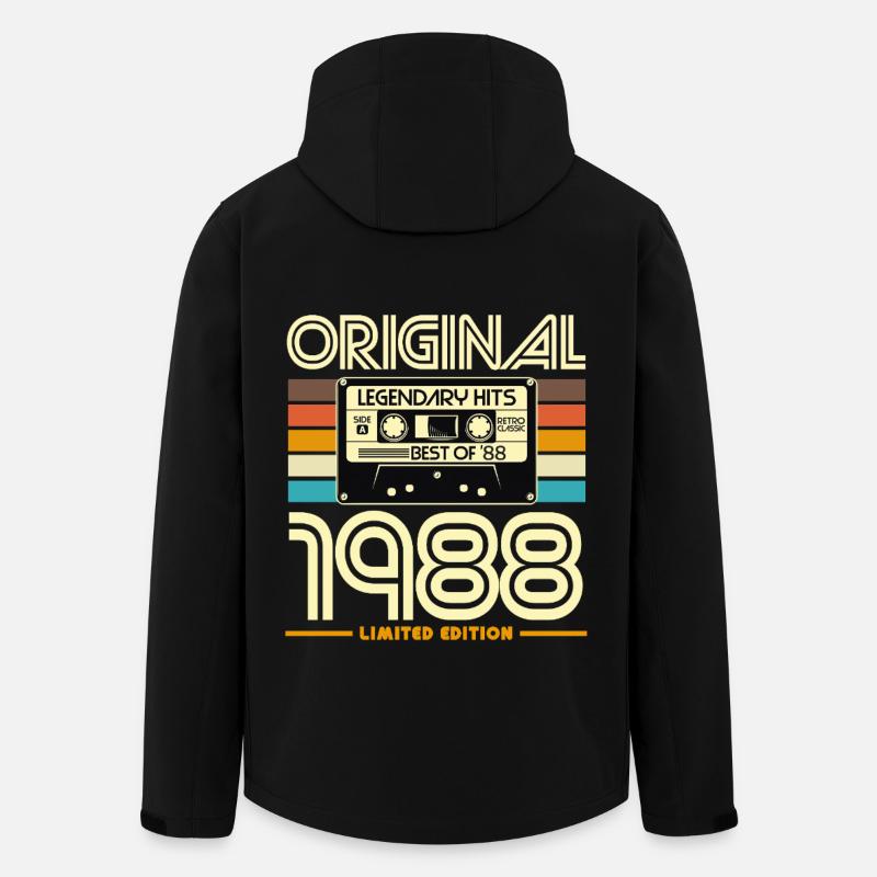 Original 1988 Retro Hits - Veste softshell homme en polyester recyclé Stanley/Stella - noir