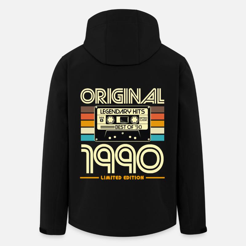 Original 1990 Cassette Rétro Hits - Veste softshell homme en polyester recyclé Stanley/Stella - noir