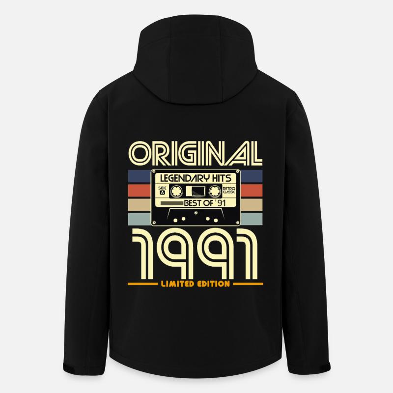 Original 1991 Retro Hits - Veste softshell homme en polyester recyclé Stanley/Stella - noir