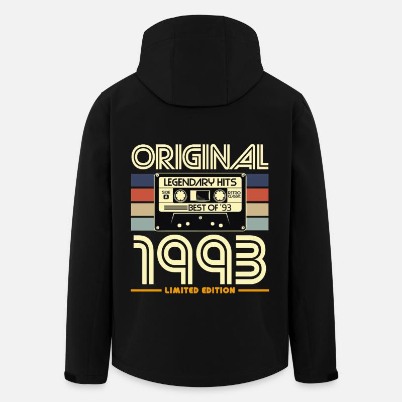 Original 1993 Retro Hits - Veste softshell homme en polyester recyclé Stanley/Stella - noir