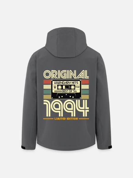 Original 1994 Nostalgia Cassette - Men’s Recycled Softshell Jacket by Stanley/Stella - black