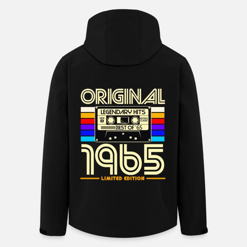 Original 1965 Cassette Rétro - Veste softshell homme en polyester recyclé Stanley/Stella - noir