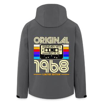 Original 1968 Hits Limited Edition - Men’s Recycled Softshell Jacket by Stanley/Stella - anthracite - Back - AI Model Male 185 light (185cm)