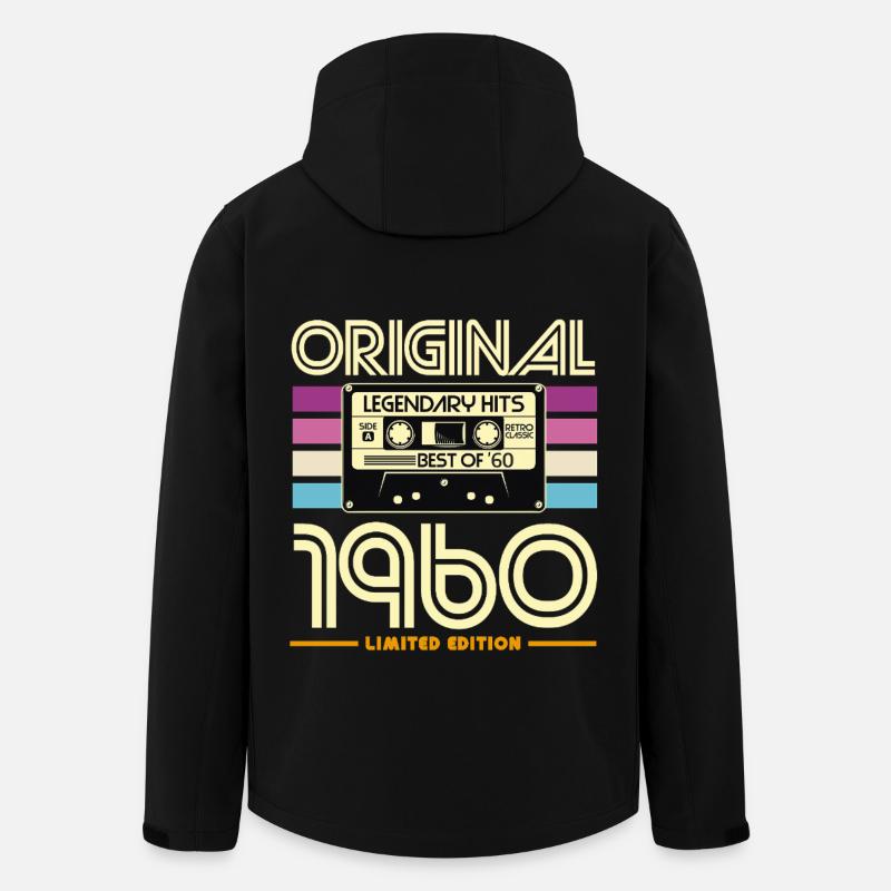 Original 1960's Retro Cassette - Men’s Recycled Softshell Jacket by Stanley/Stella - black