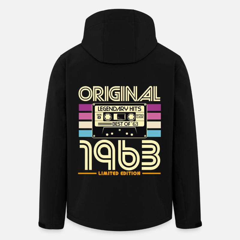 Cassette 1963 Édition Limitée - Veste softshell homme en polyester recyclé Stanley/Stella - noir