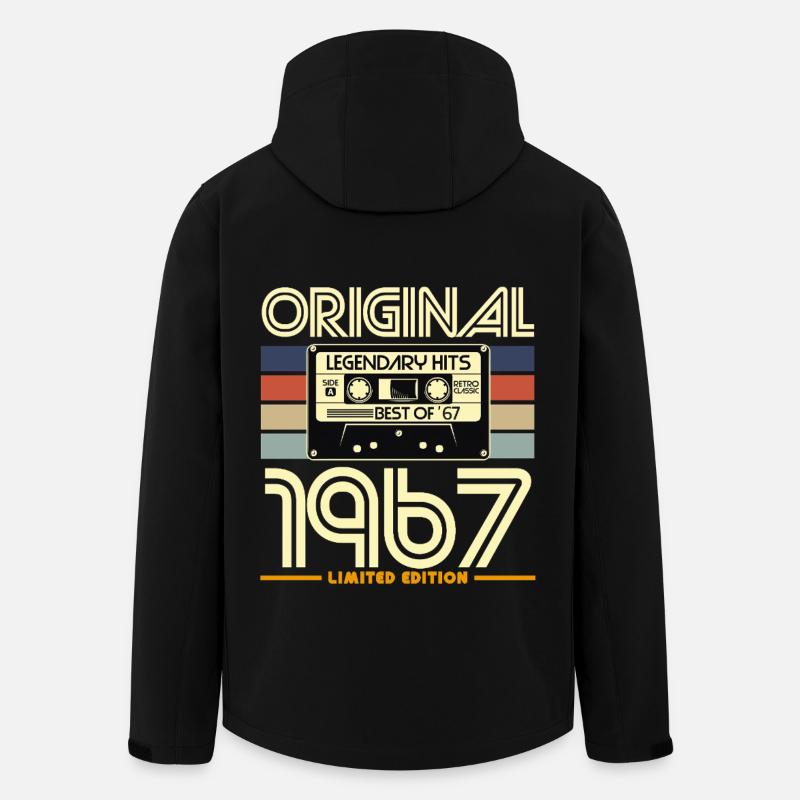 Original 1967 Cassette Retro Edition - Veste softshell homme en polyester recyclé Stanley/Stella - noir