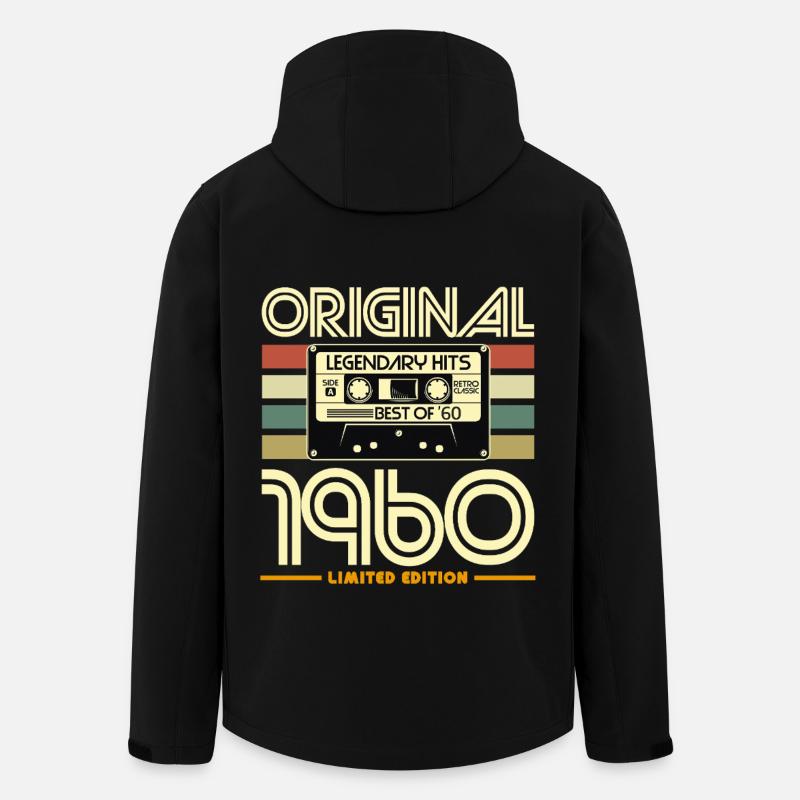 Original 1960's Retro Cassette - Men’s Recycled Softshell Jacket by Stanley/Stella - black