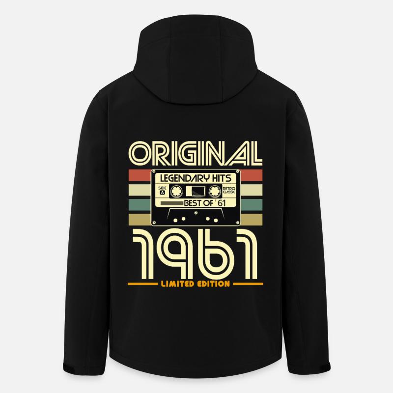 1961 Retro Cassette Limited Edition - Men’s Recycled Softshell Jacket by Stanley/Stella - black