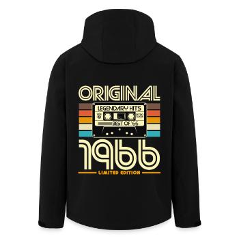 Cassette 1966 Légendes Retro - Veste softshell homme en polyester recyclé Stanley/Stella - noir - Dos - AI Model Male 185 light (185cm)