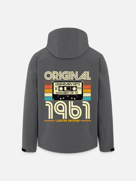 Original 1961 Cassette Retro Edition - Men’s Recycled Softshell Jacket by Stanley/Stella - black