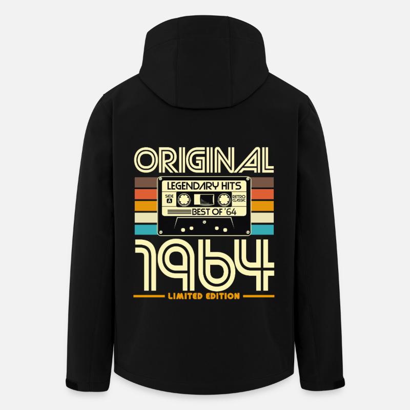 Original 1964 Cassette Rétro - Veste softshell homme en polyester recyclé Stanley/Stella - noir