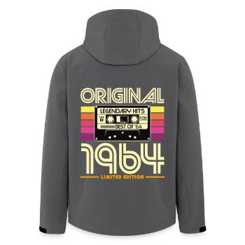 Originale Retro-Hits von 1964 - Recycelte Männer Softshell-Jacke von Stanley/Stella - Schwarz - Hinten - AI Model Male 185 light (185cm)