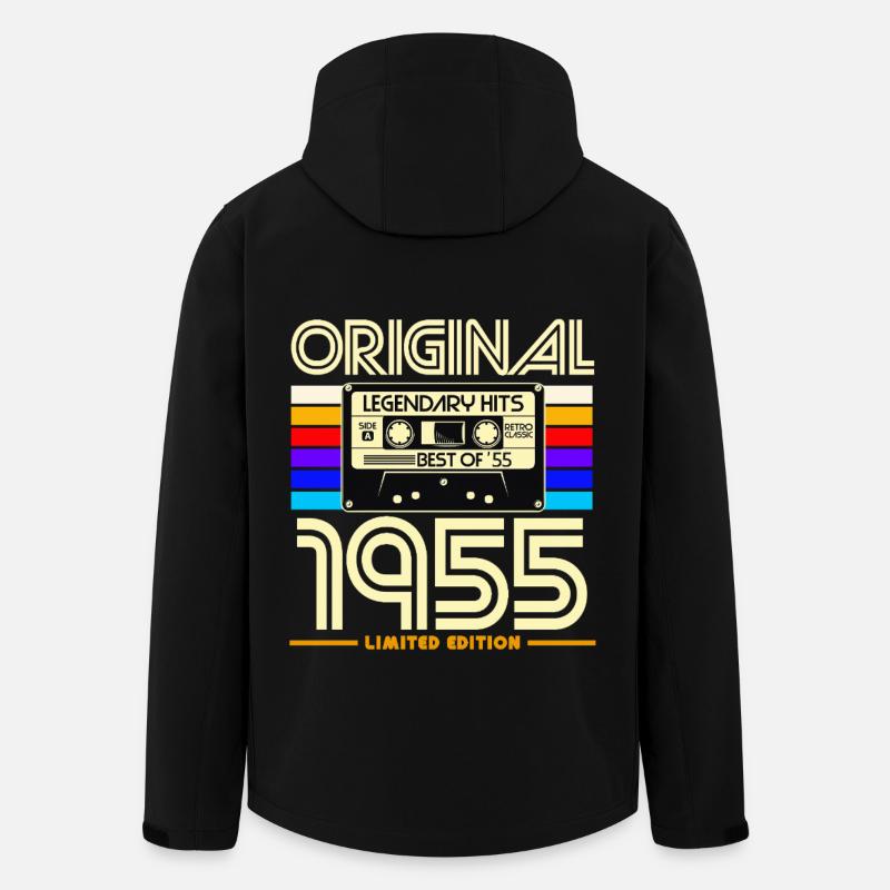 Original 1955 Hits Rétro - Veste softshell homme en polyester recyclé Stanley/Stella - noir