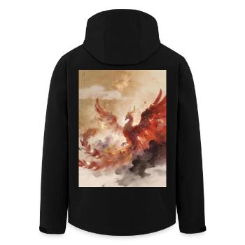  L'Apothéose du Phénix : Harmonie Cosmique - Veste softshell homme en polyester recyclé Stanley/Stella - noir - Dos - AI Model Male 185 light (185cm)