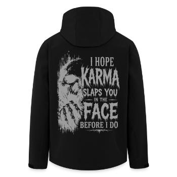 Design vintage de crâne avec humour noir - Veste softshell homme en polyester recyclé Stanley/Stella - noir - Dos - AI Model Male 185 light (185cm)