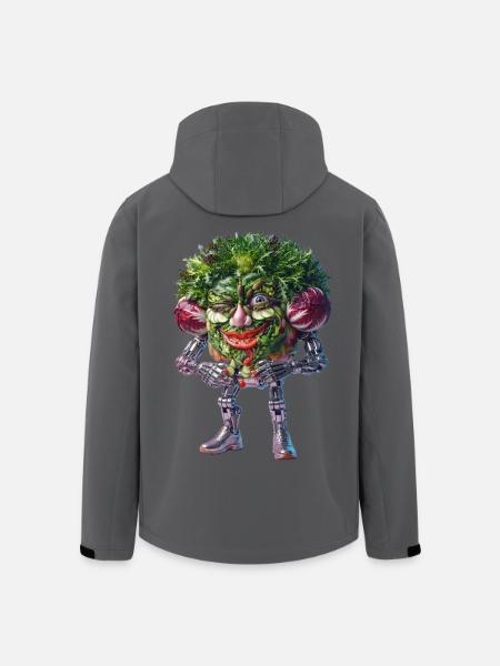 Veggie Robo Guardian - Men’s Recycled Softshell Jacket by Stanley/Stella - black